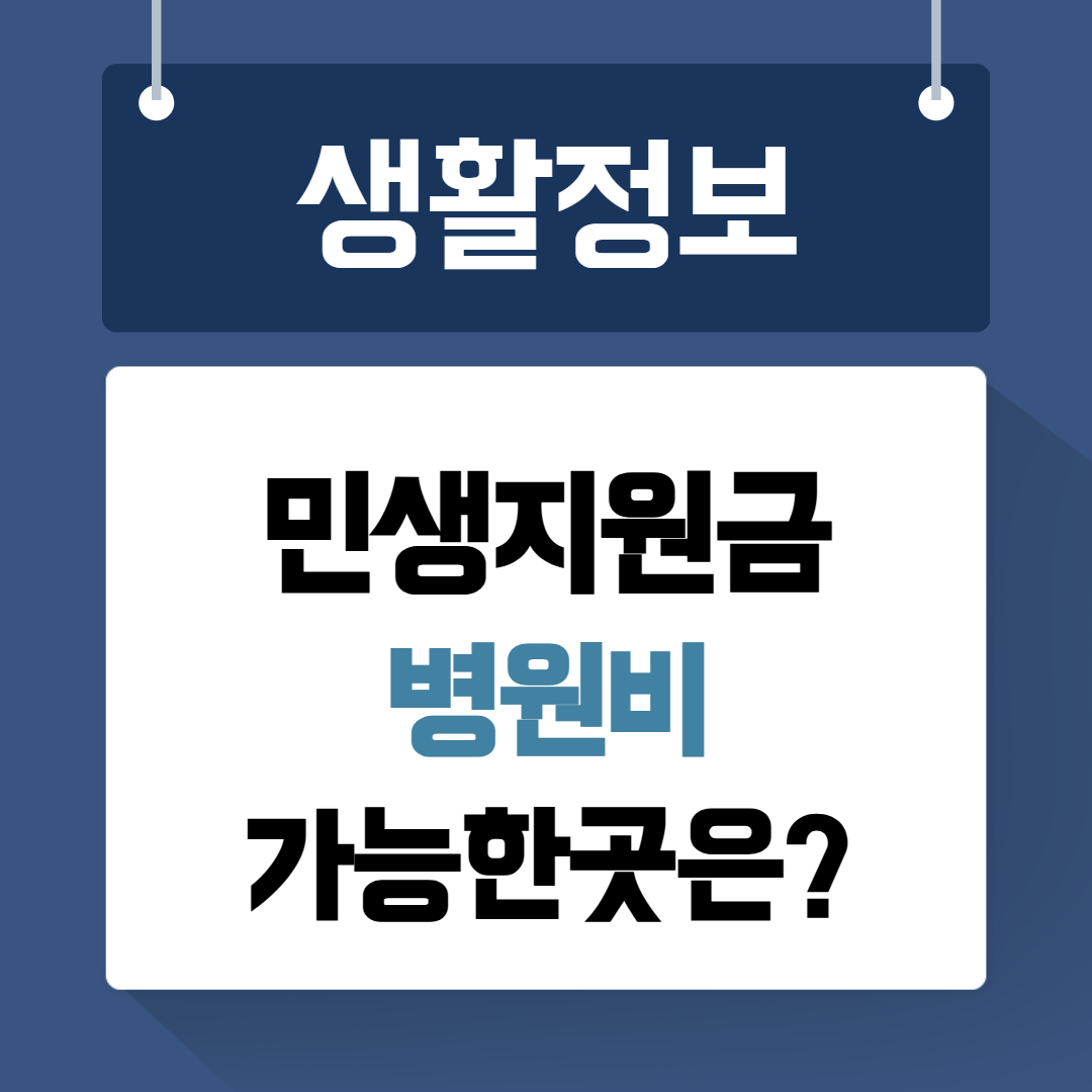민생지원금 병원비