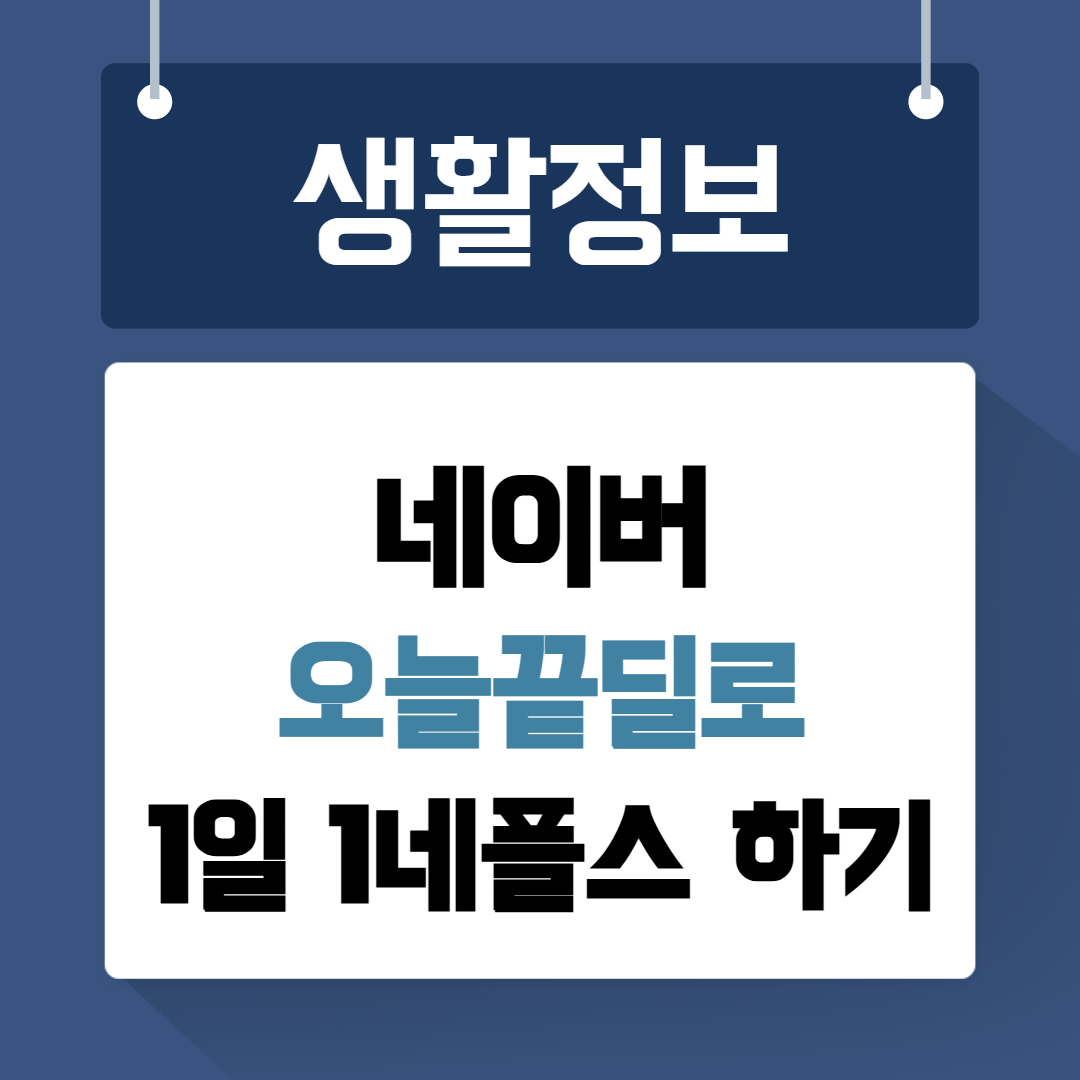 네이버 1일 1네플스 오늘끝딜