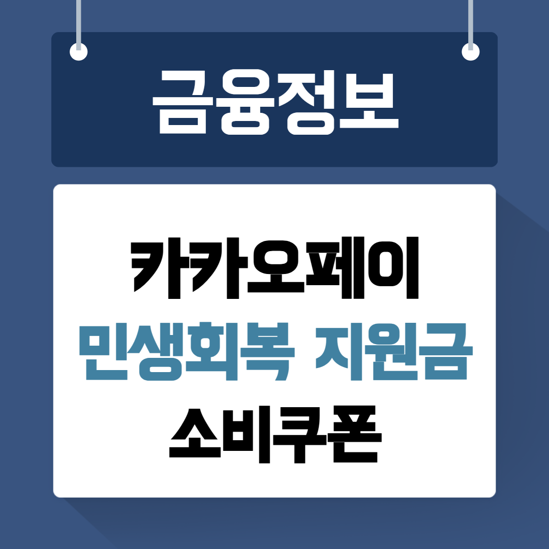 카카오페이 민생회복지원금 소비쿠폰