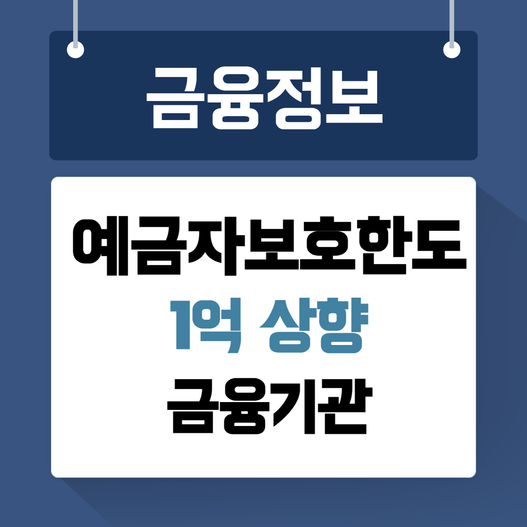예금자보호한도 금융기관