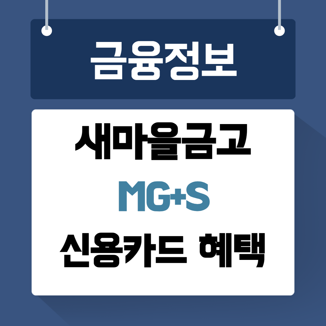 새마을금고 MG+S 신용카드