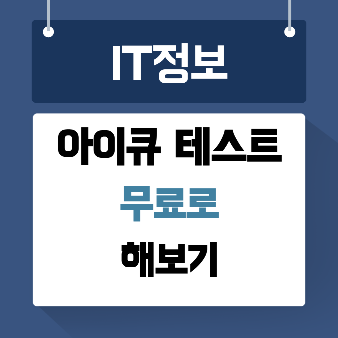 아이큐테스트 무료
