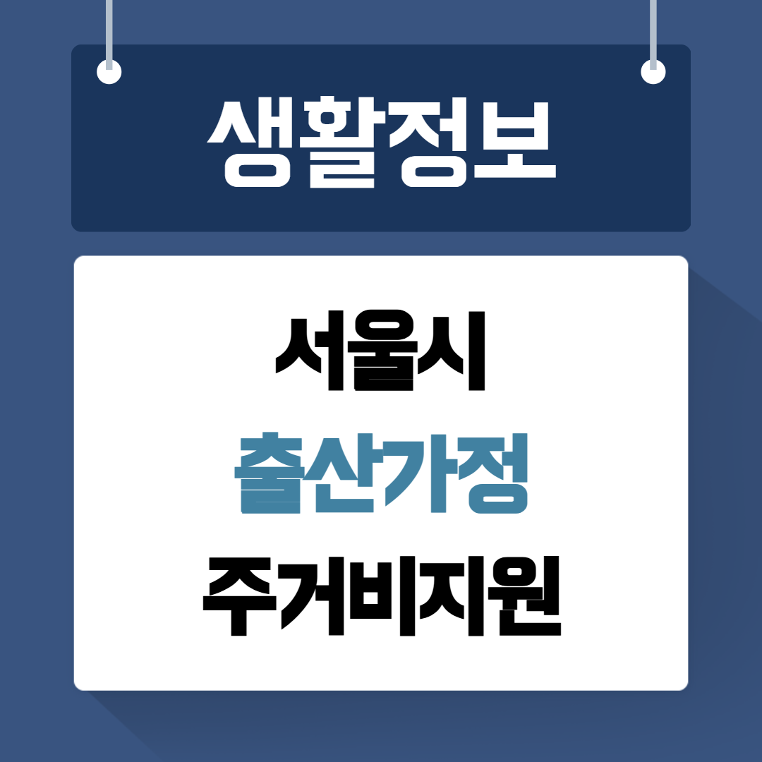 서울시 출산가정 주거비지원