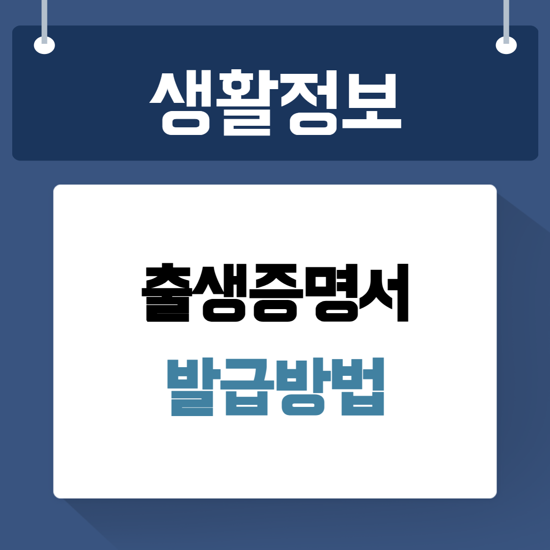 출생증명서 발급