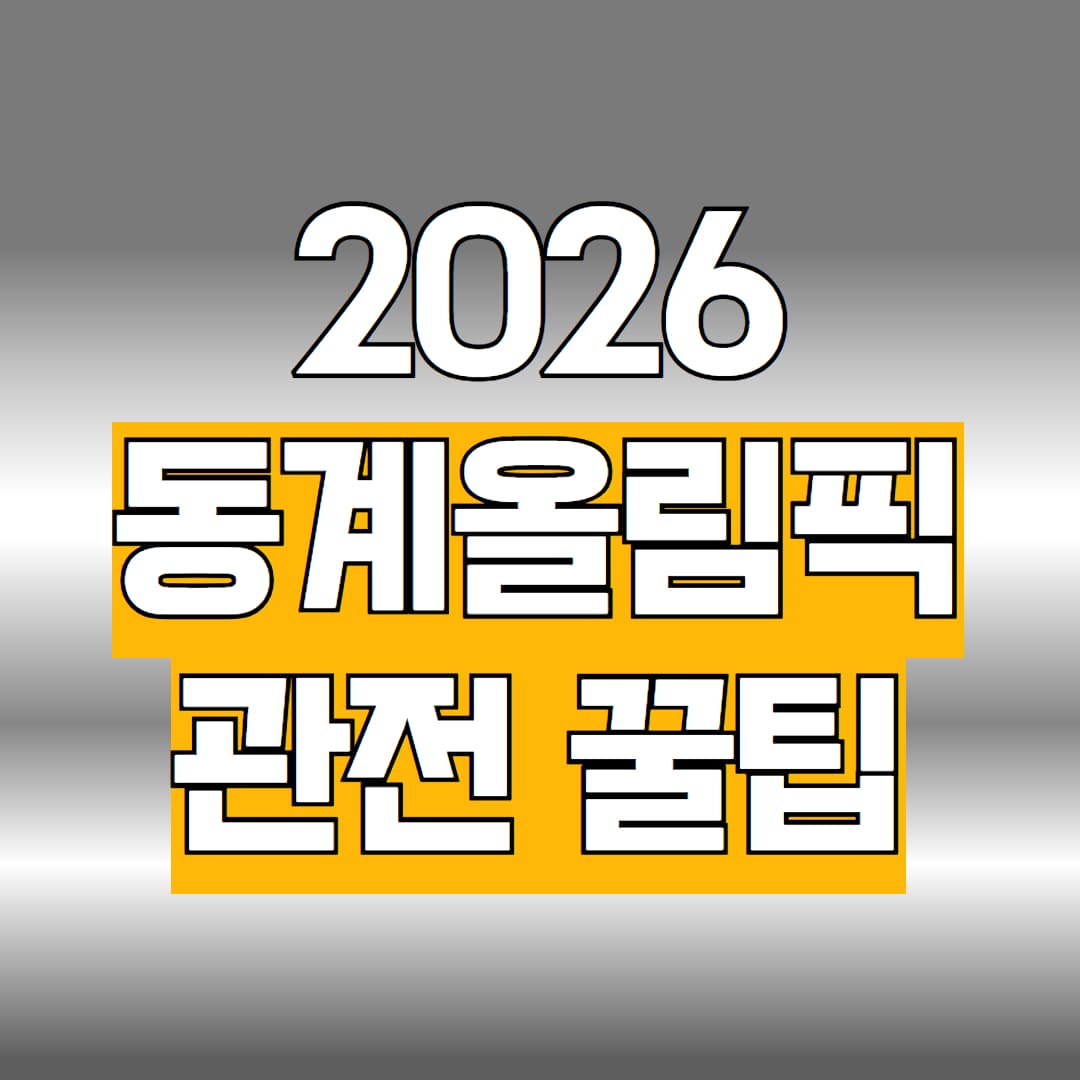 동계올림픽 관전 꿀팁