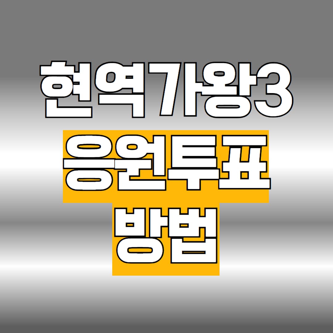 현역가왕3 응원투표