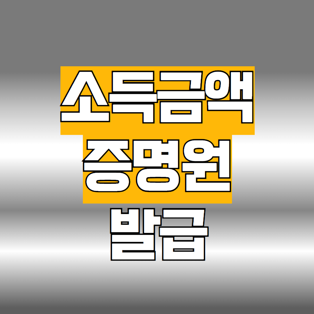 소득금액증명원 발급