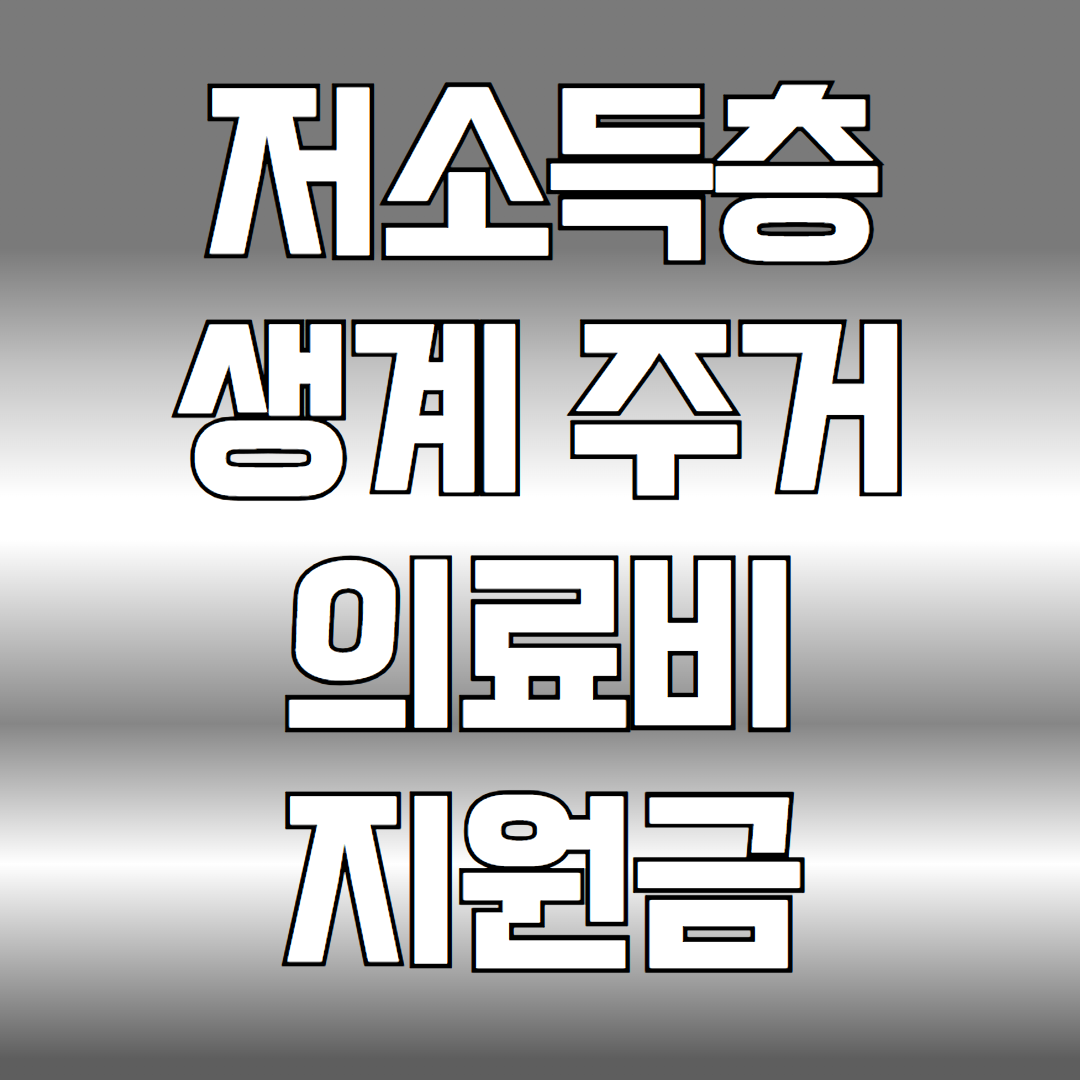 저소득층 생계비 지원