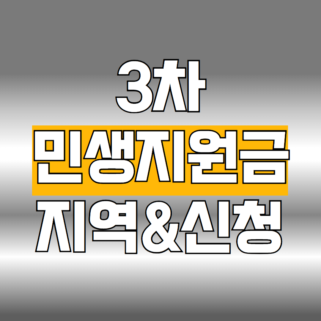 3차 민생지원금 지역