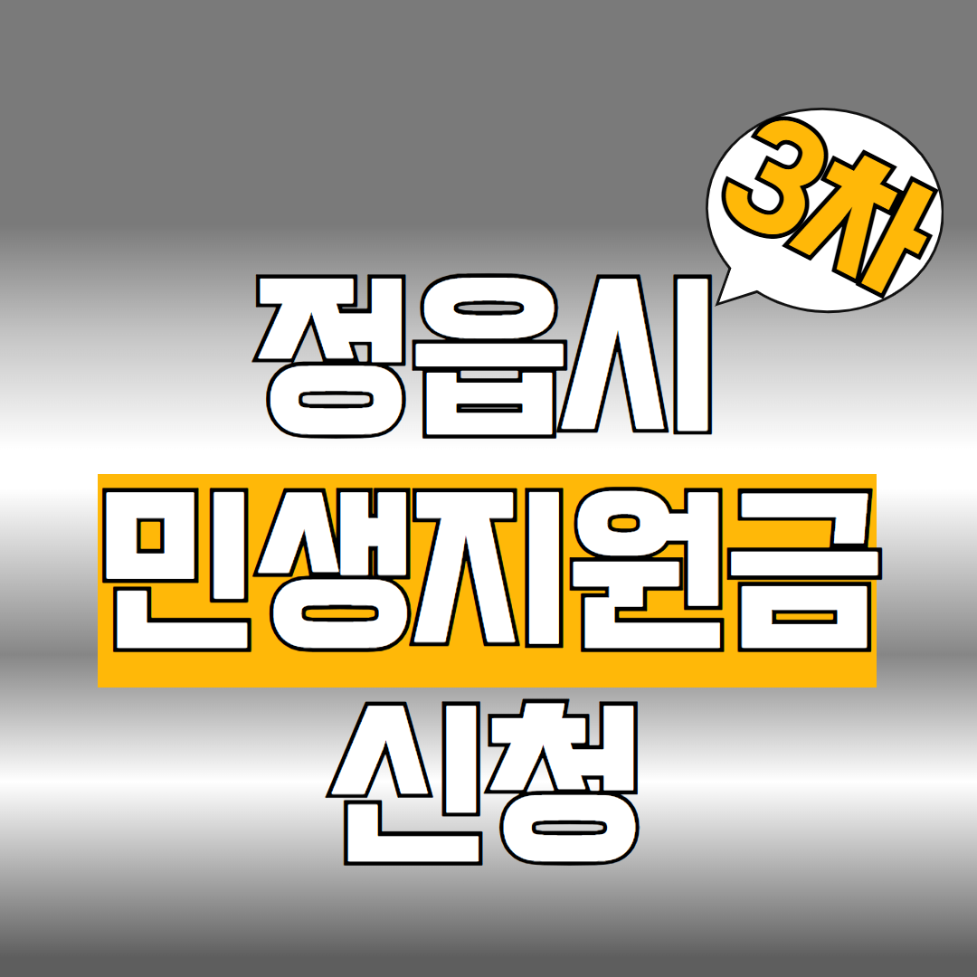 3차 정읍시 민생지원금