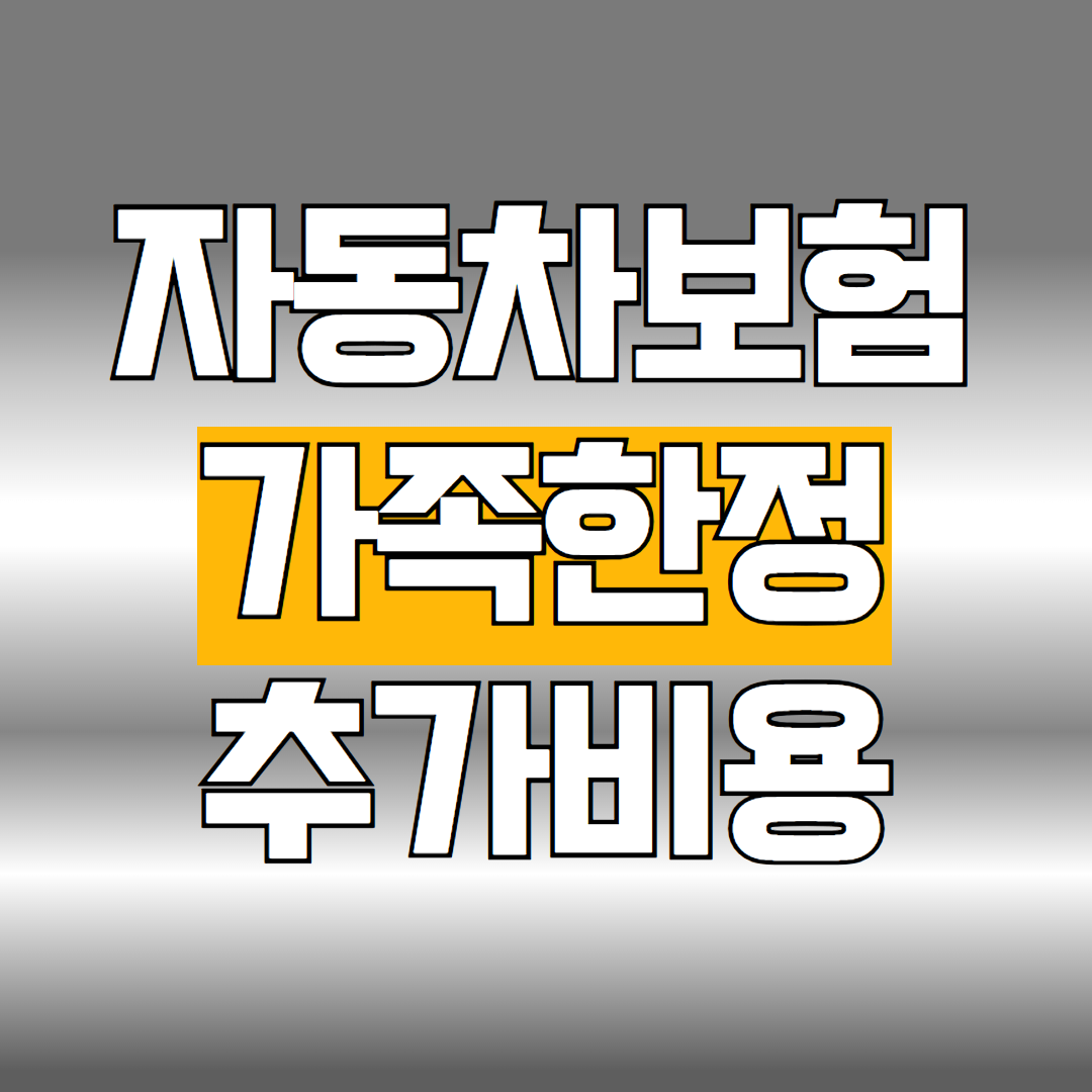 자동차보험 가족한정