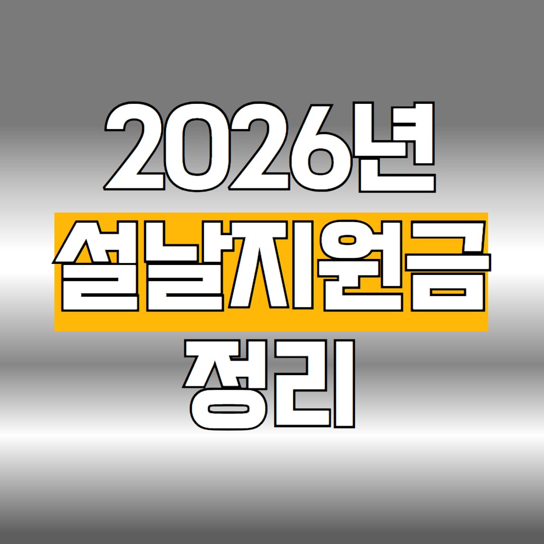 설날지원금 명절위로금