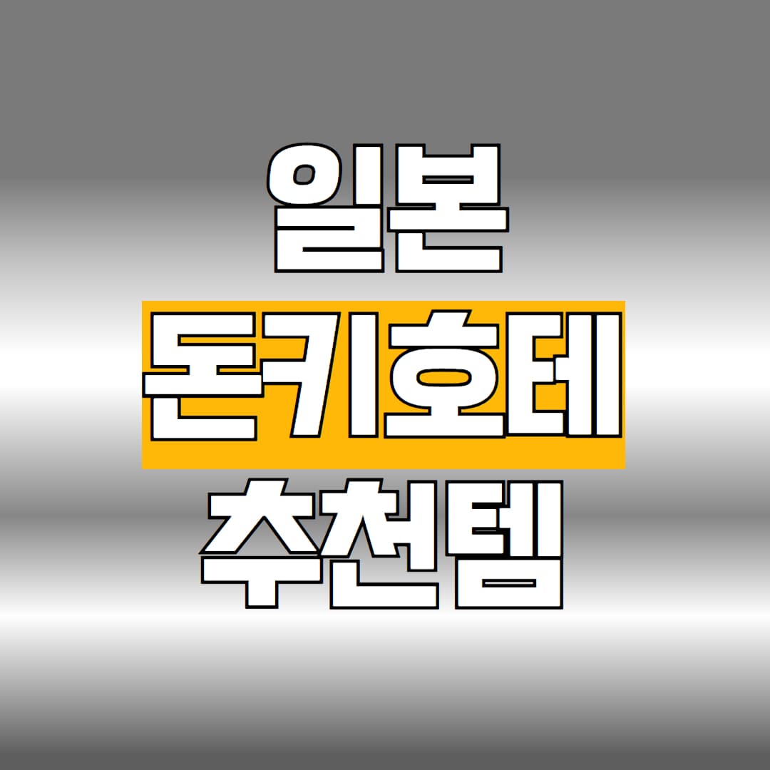 돈키호테 추천템