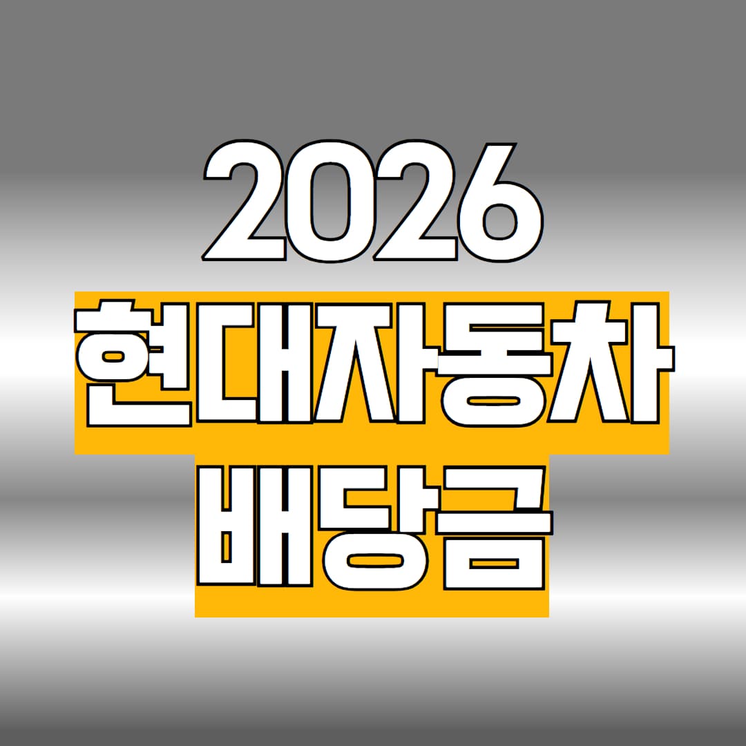 현대자동차 배당일정