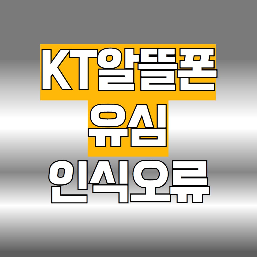 KT알뜰폰 유심인식