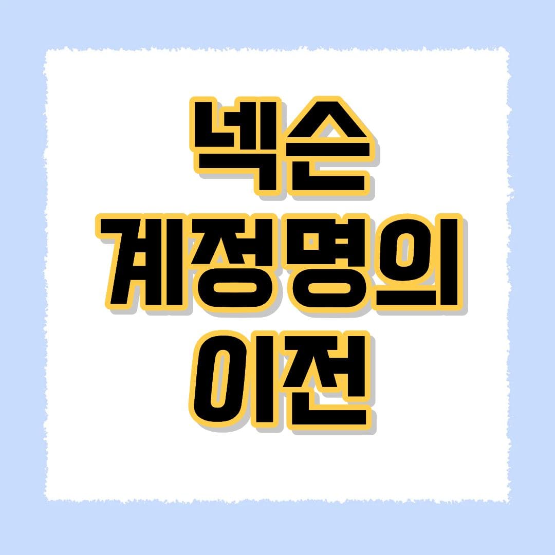넥슨계정 명의 이전