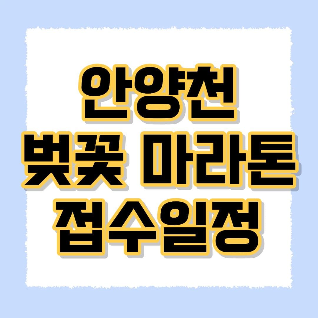안양천 벚꽃 마라톤