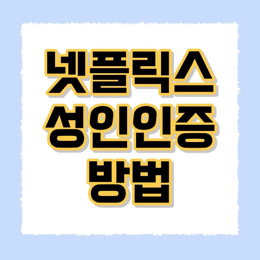 넷플릭스 성인인증
