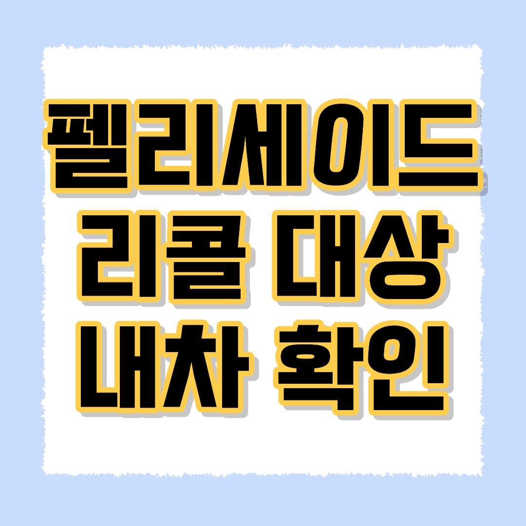 펠리세이드 리콜