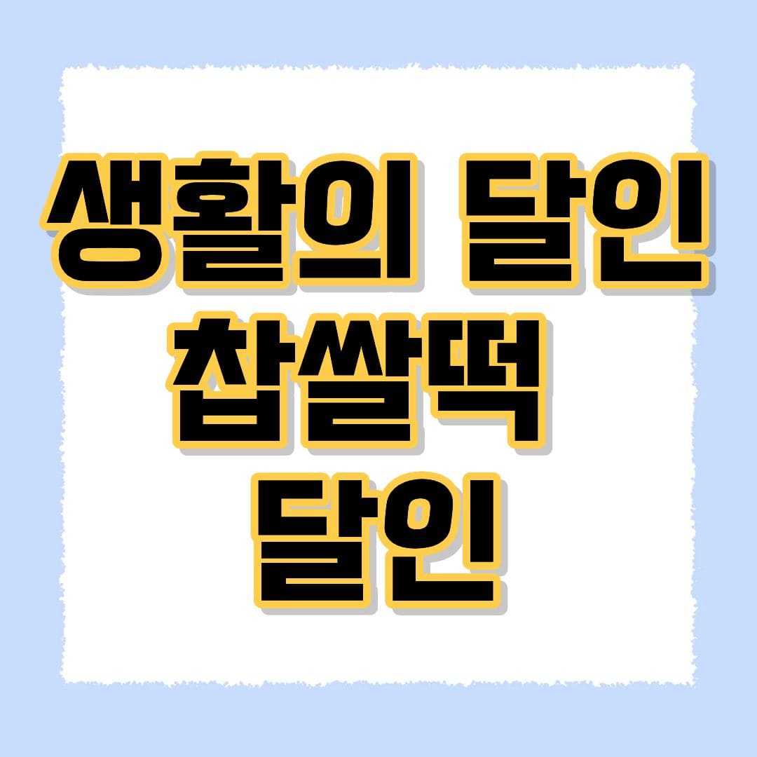생활의 달인 찹쌀떡 달인