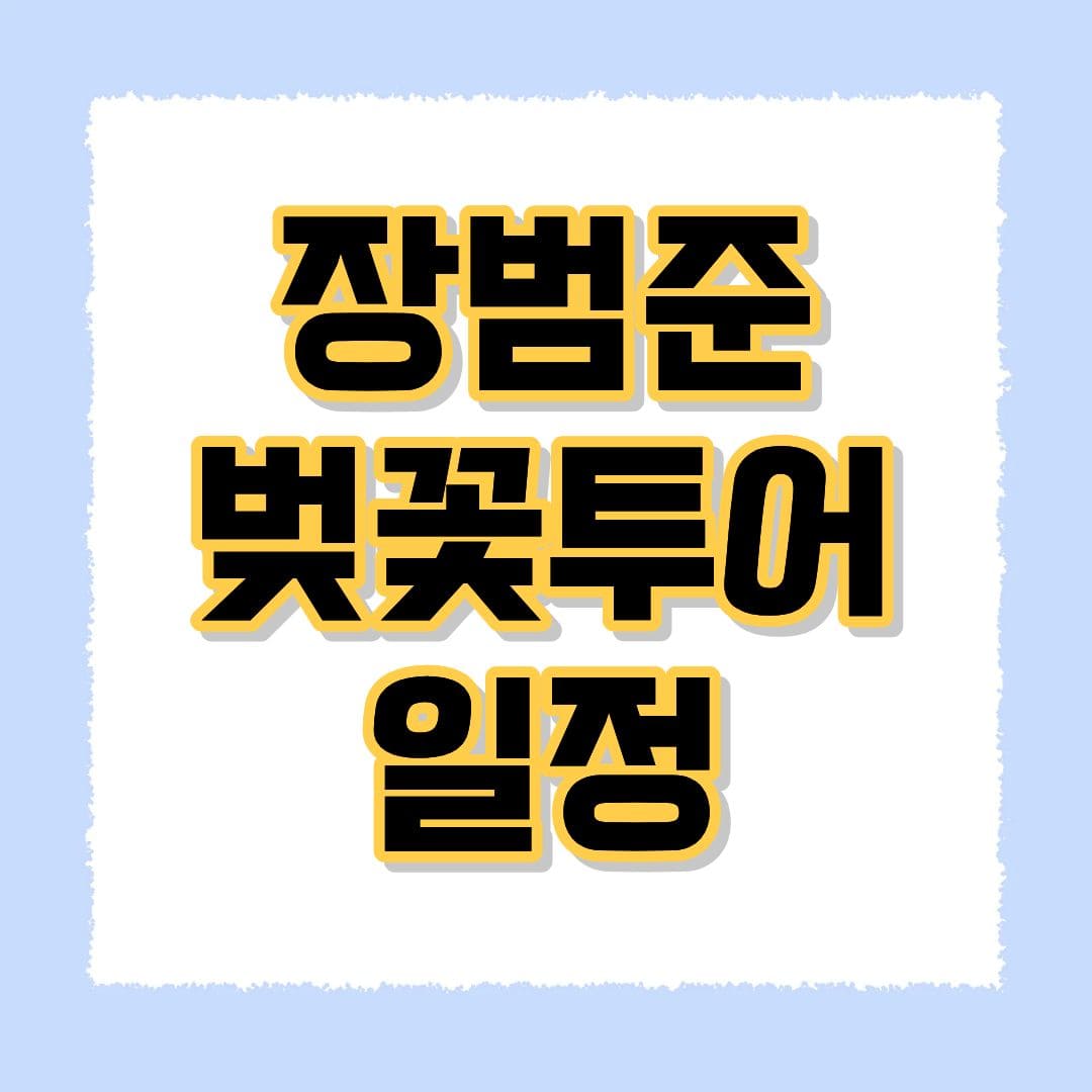 장범준 벚꽃투어