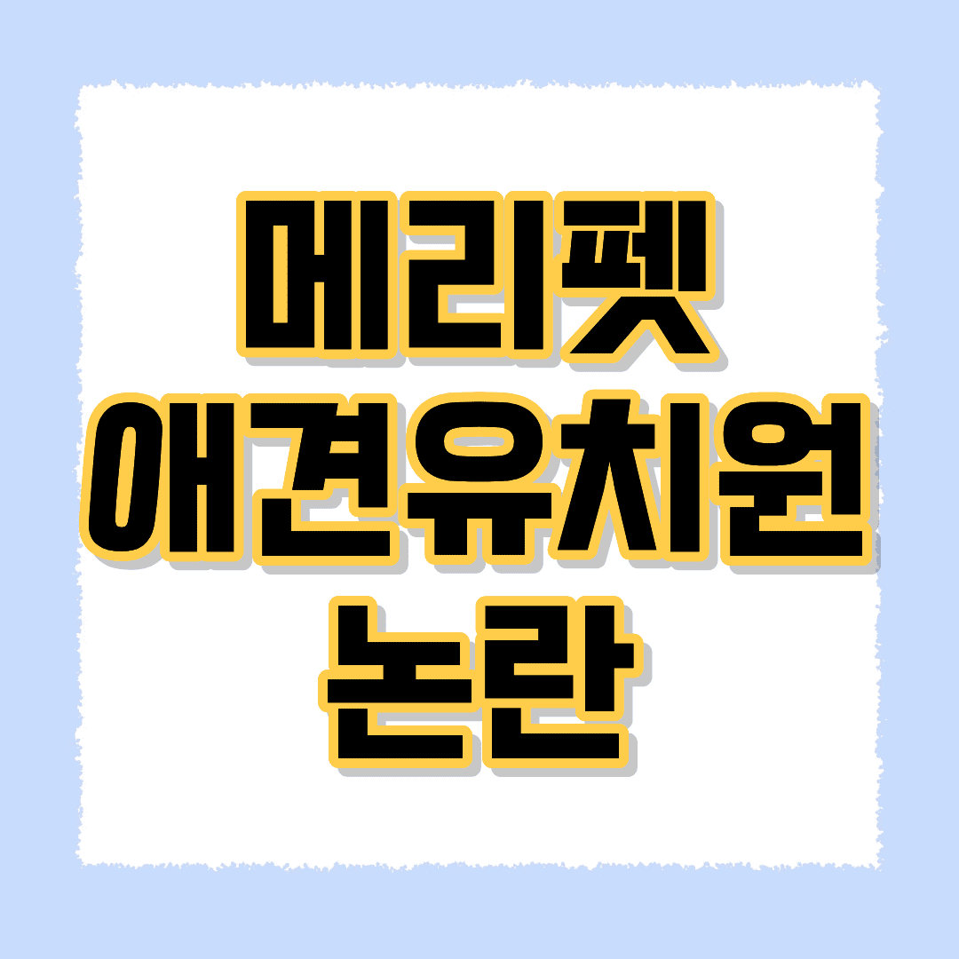 메리펫 애견유치원 논란