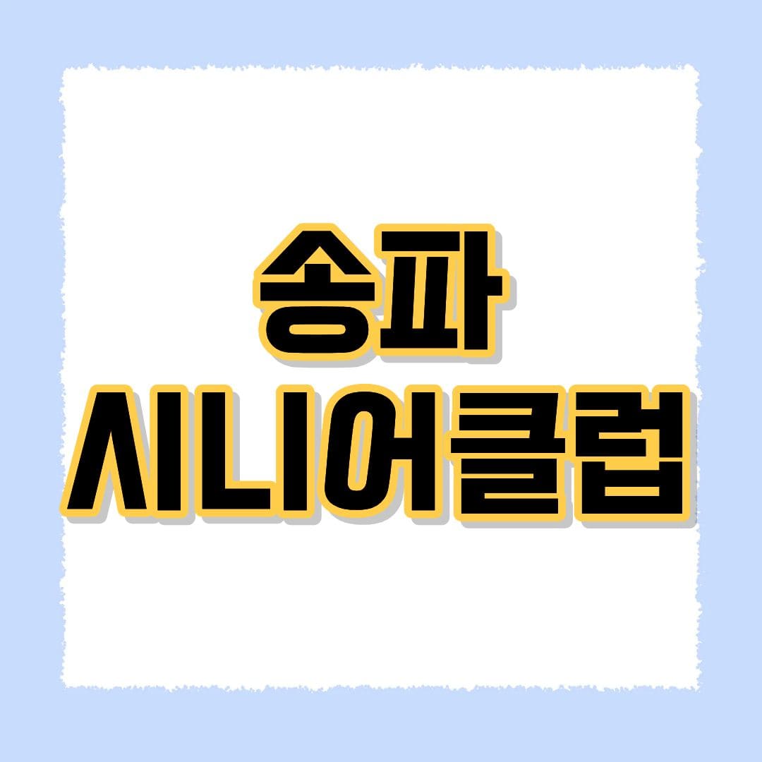 송파 시니어클럽