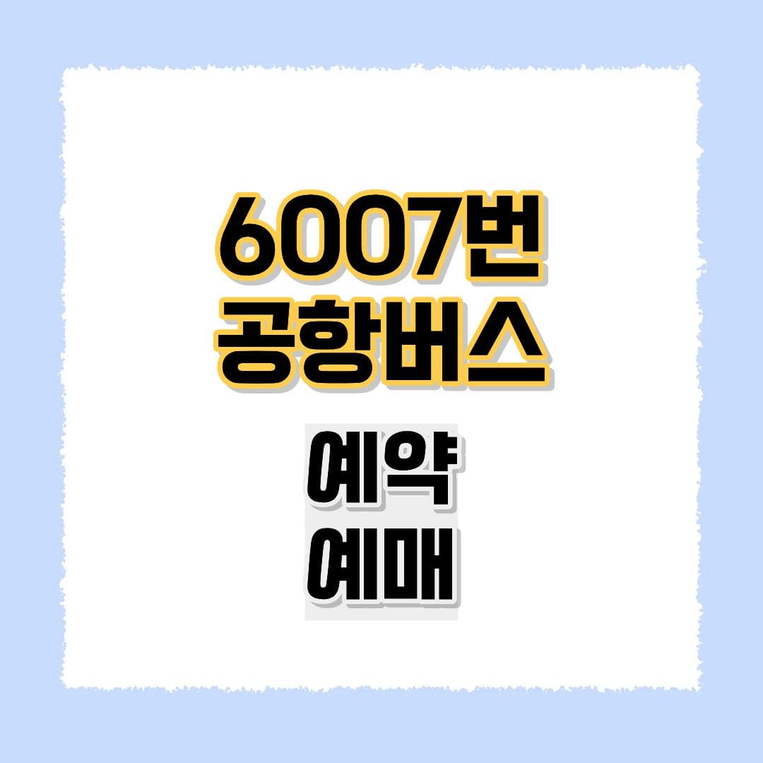 6007번 공항버스