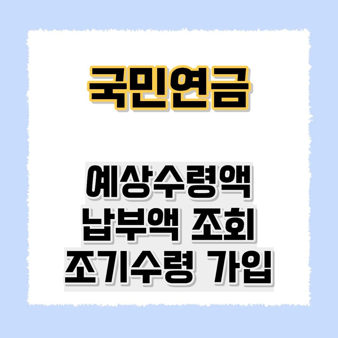 국민연금 예상수령액