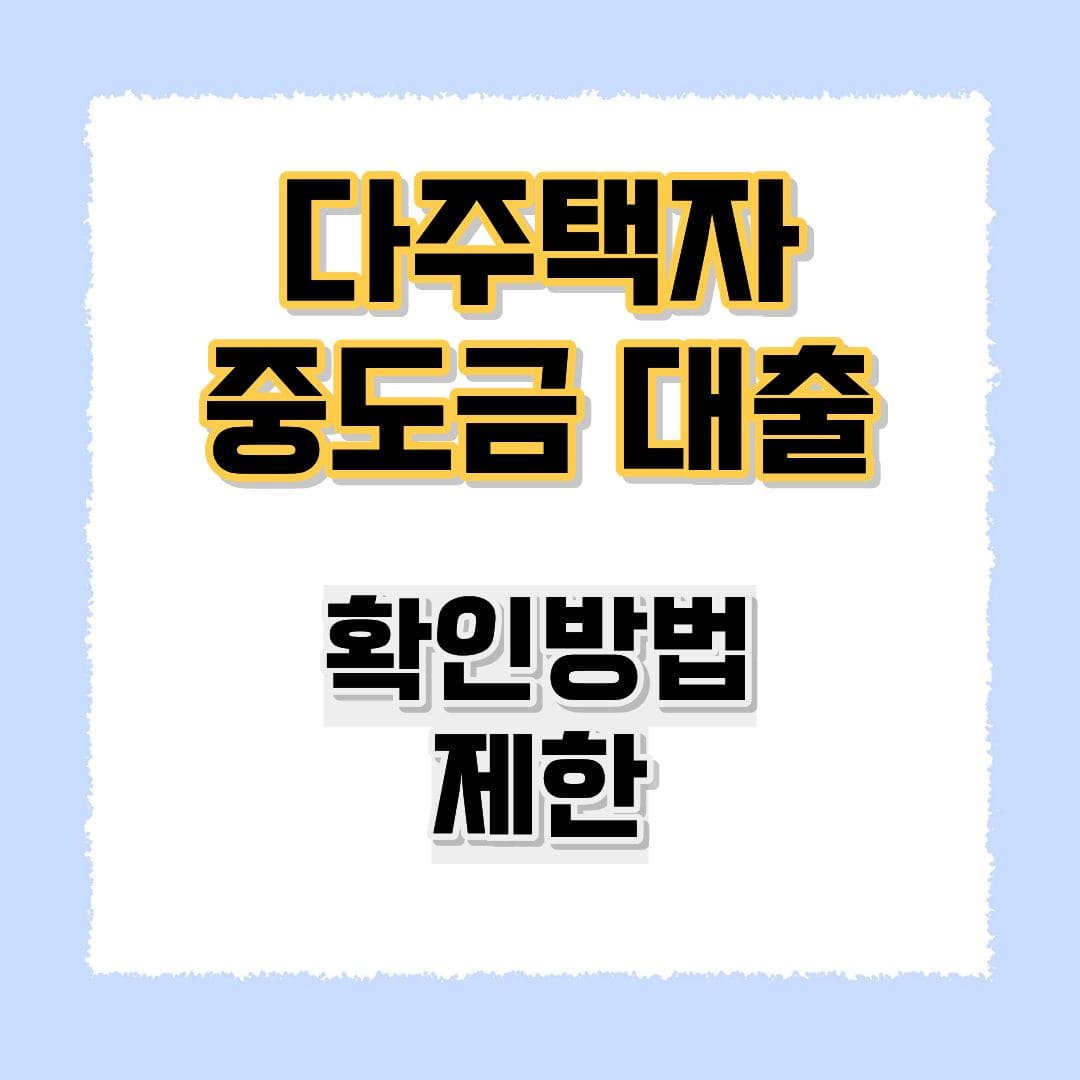 다주택자 중도금 대출