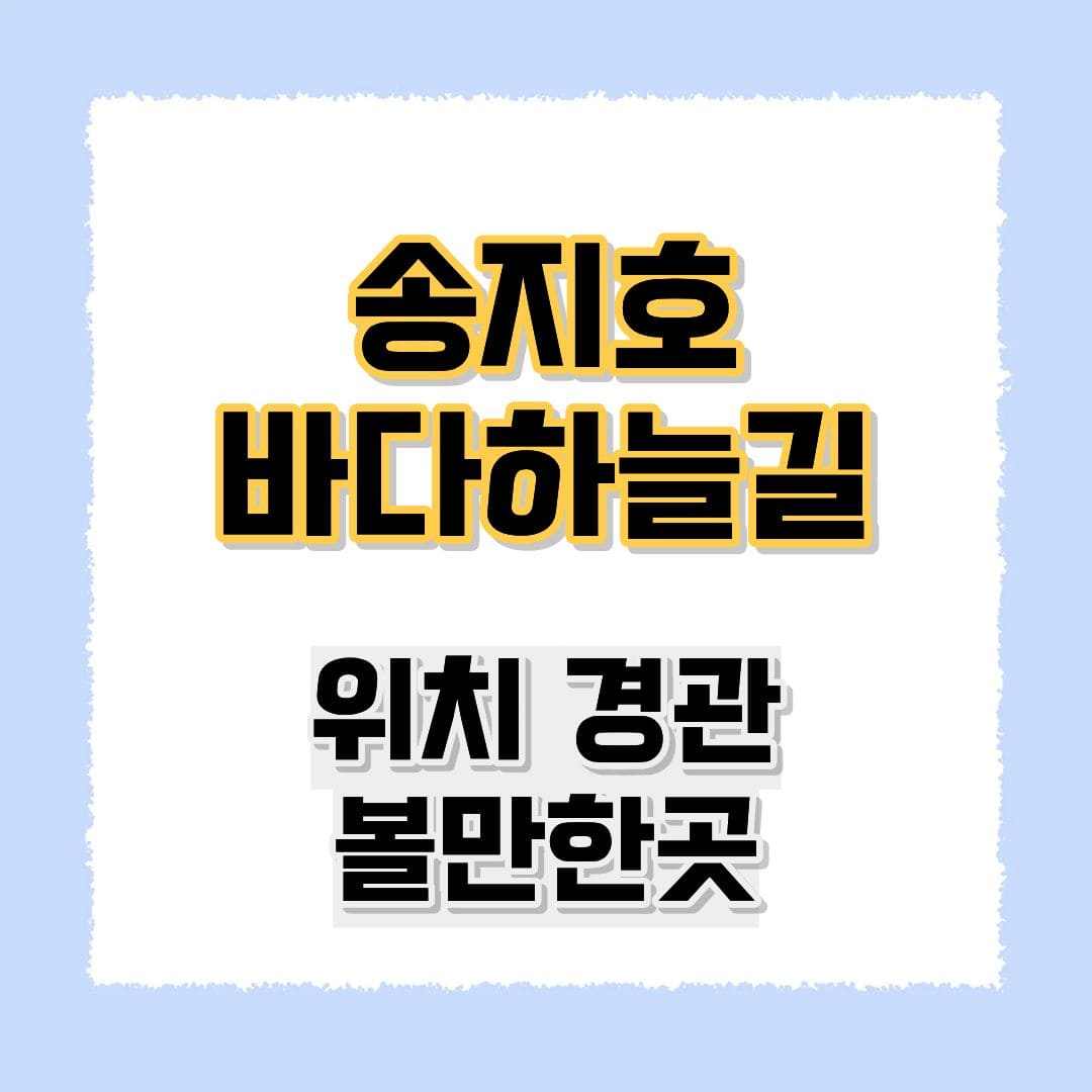 송지호 바다하늘길