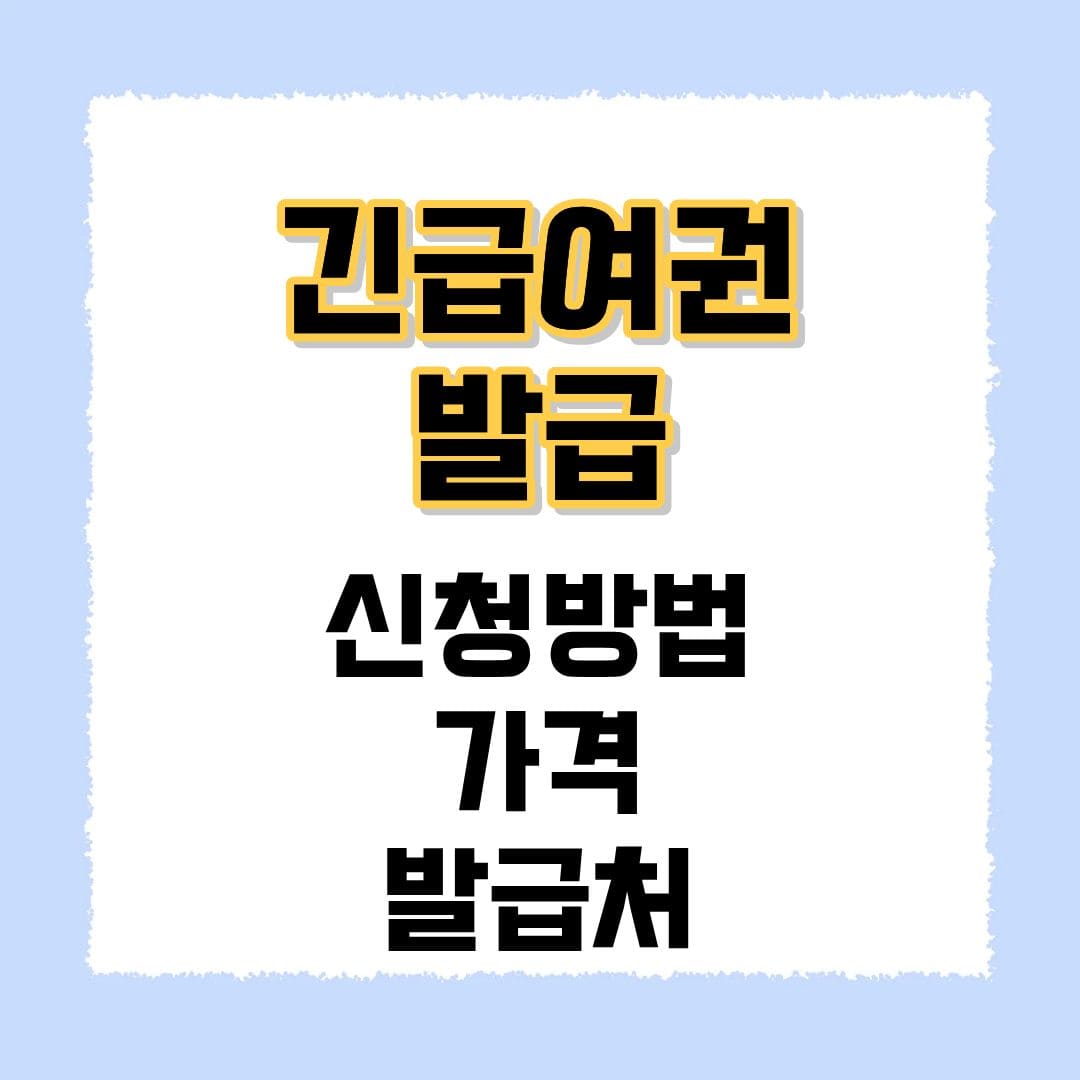 긴급여권 발급