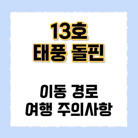 13호 태풍 돌핀