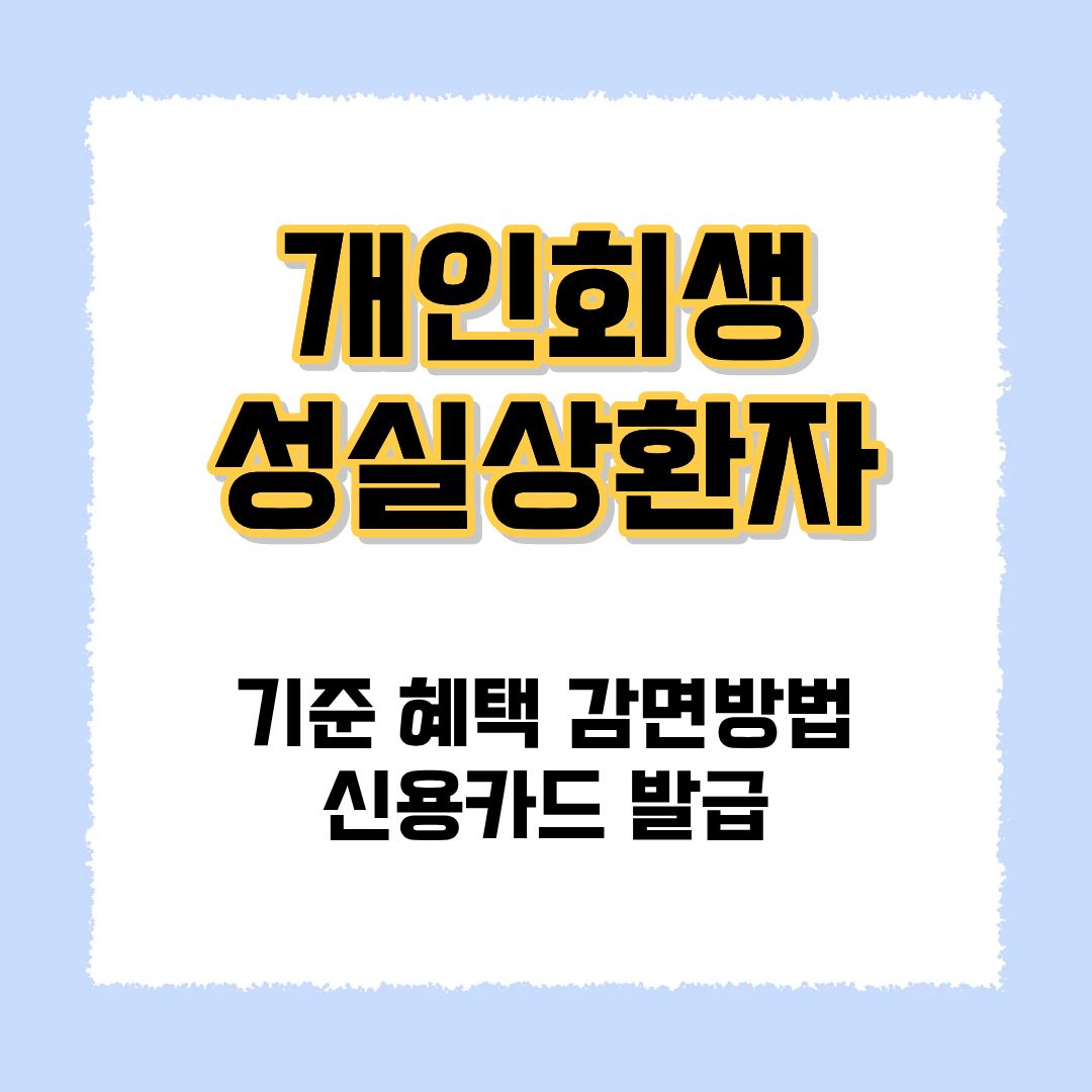 개인회생 성실상환자