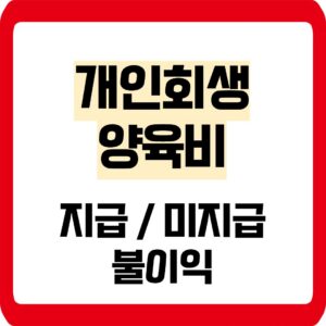 개인회생 양육비