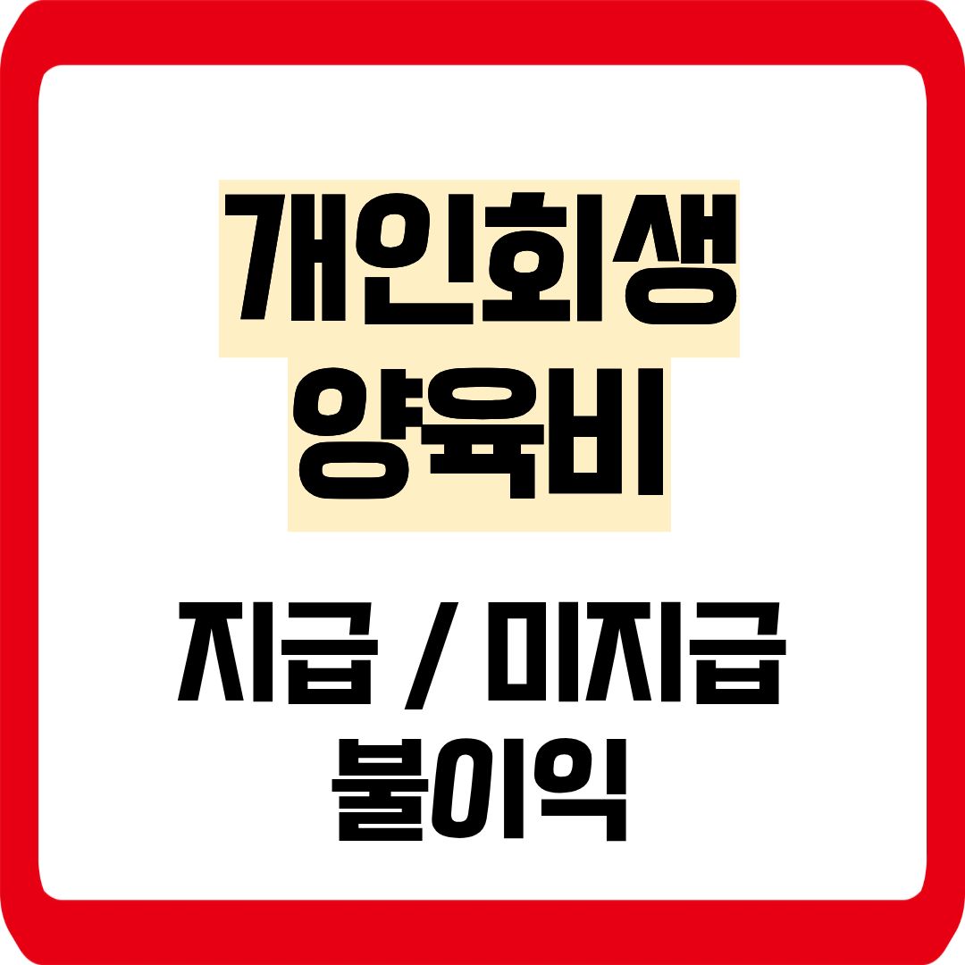 개인회생 양육비