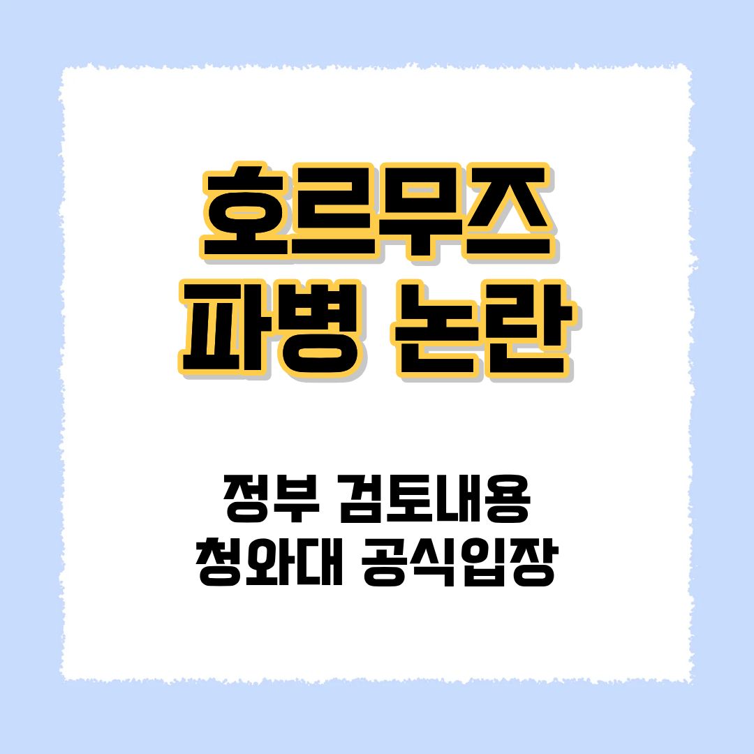 호르무즈파병논란