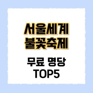 서울세계 불꽃축제 무료명당