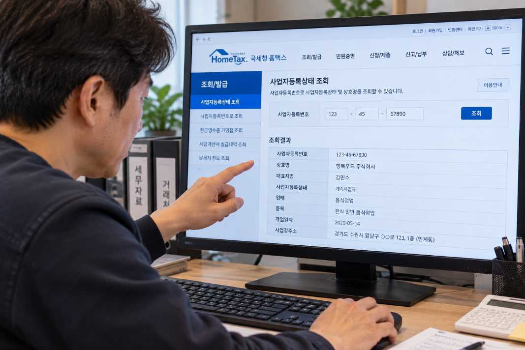 사업자등록번호 상호명조회
